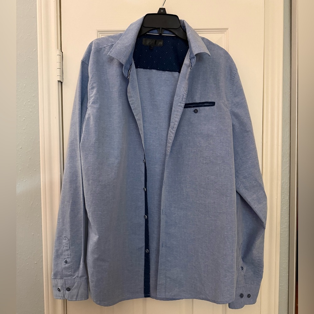 Men's Classic Blue Shirt Jacket